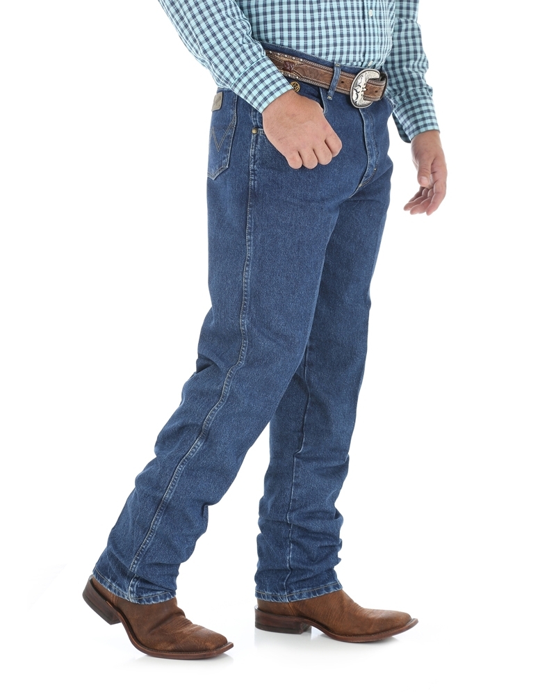 Wrangler mens George Strait Cowboy Cut Slim Fit jeans, Dark Stone