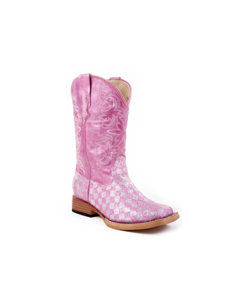girls pink glitter boots