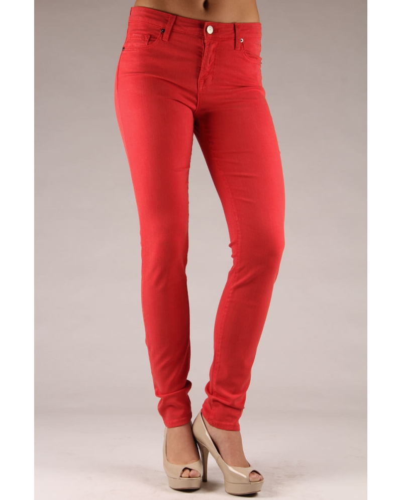 ladies red jeans