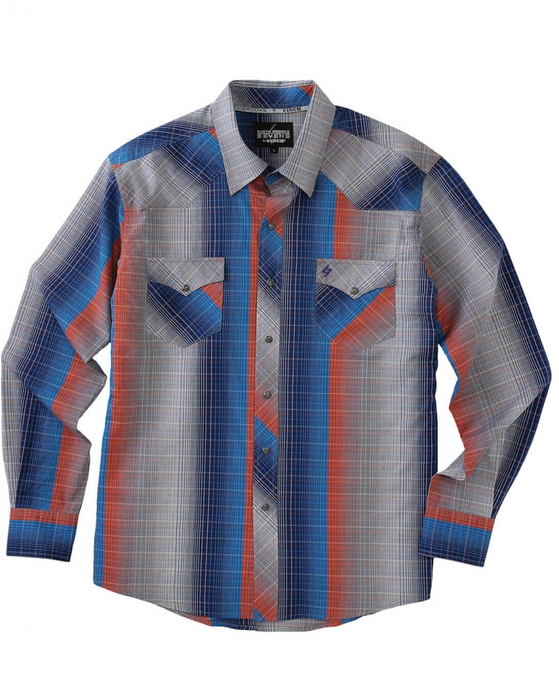 Cinch® Men's Big Stripe Plaid Shirt 
