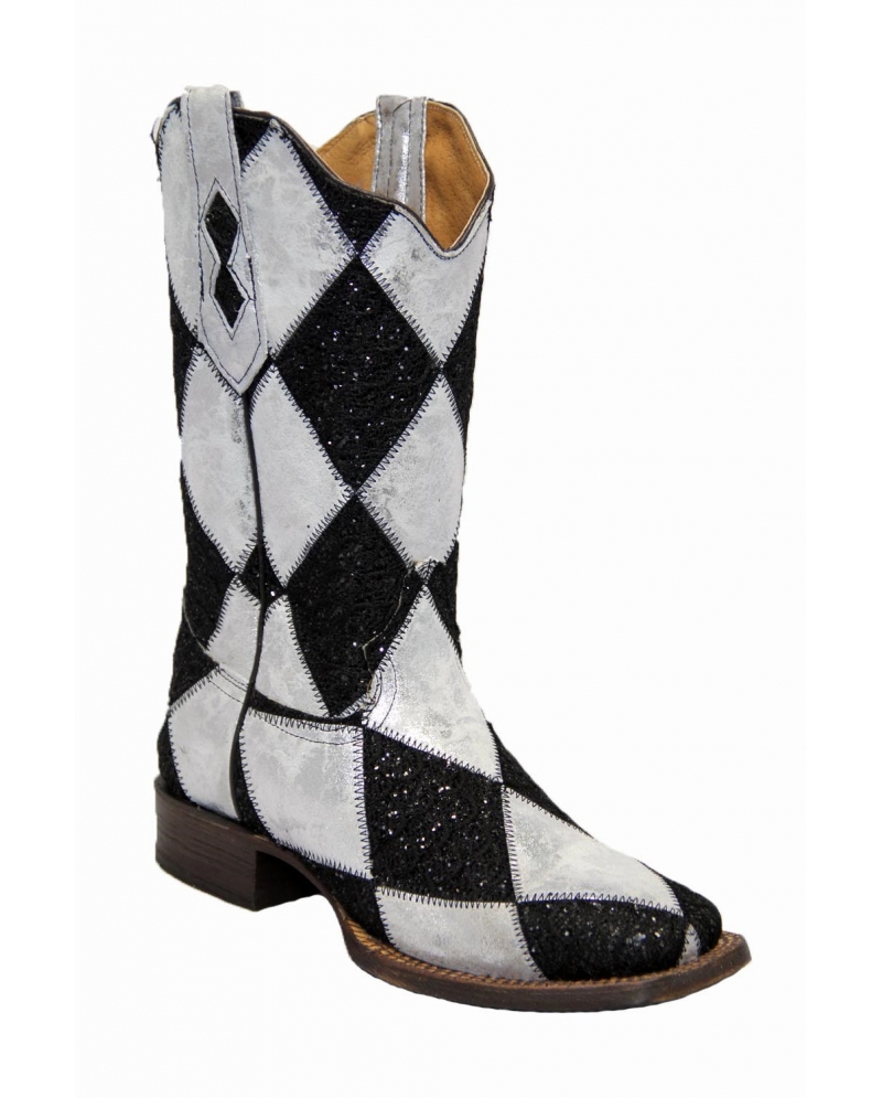women's patchwork cowboy boots