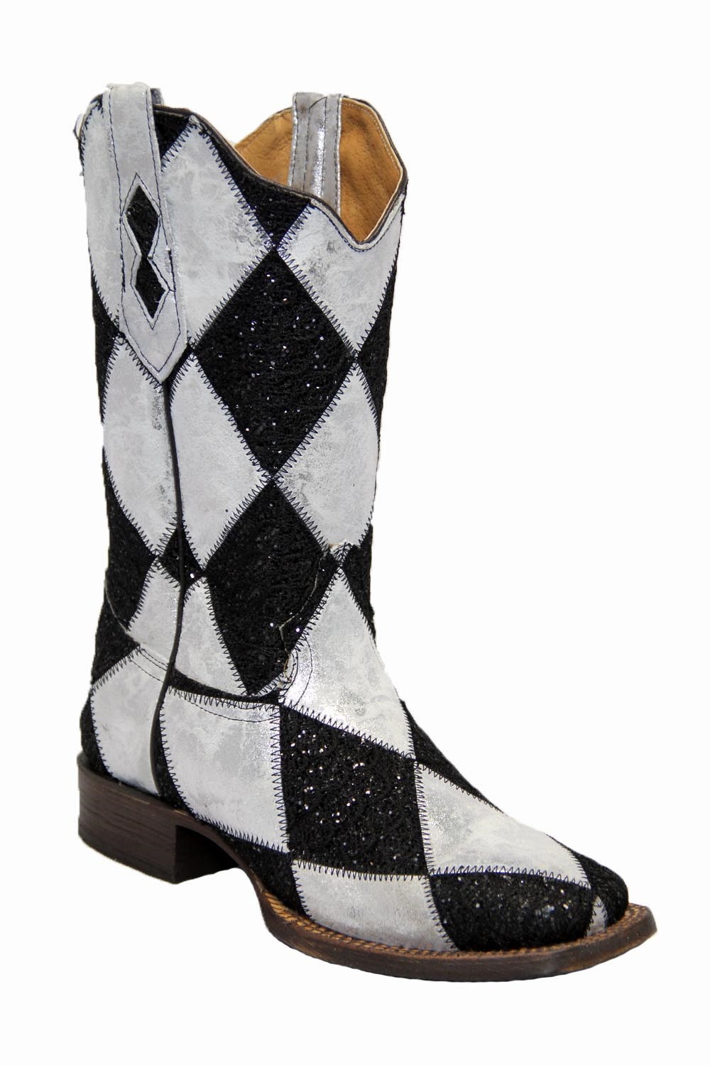 ladies patchwork boots