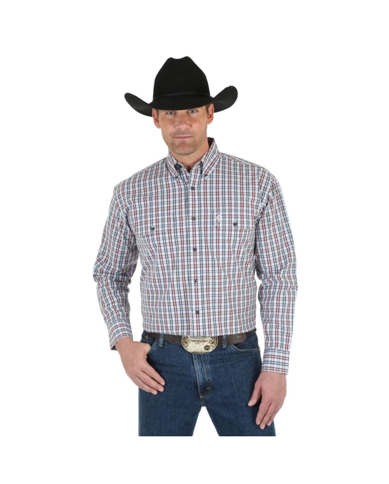 George Strait® Collection by Wrangler® Men's Long Sleeve Shirt - Fort ...