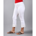 Grace in LA Ladies' Whit Lacy Embroidered Capri