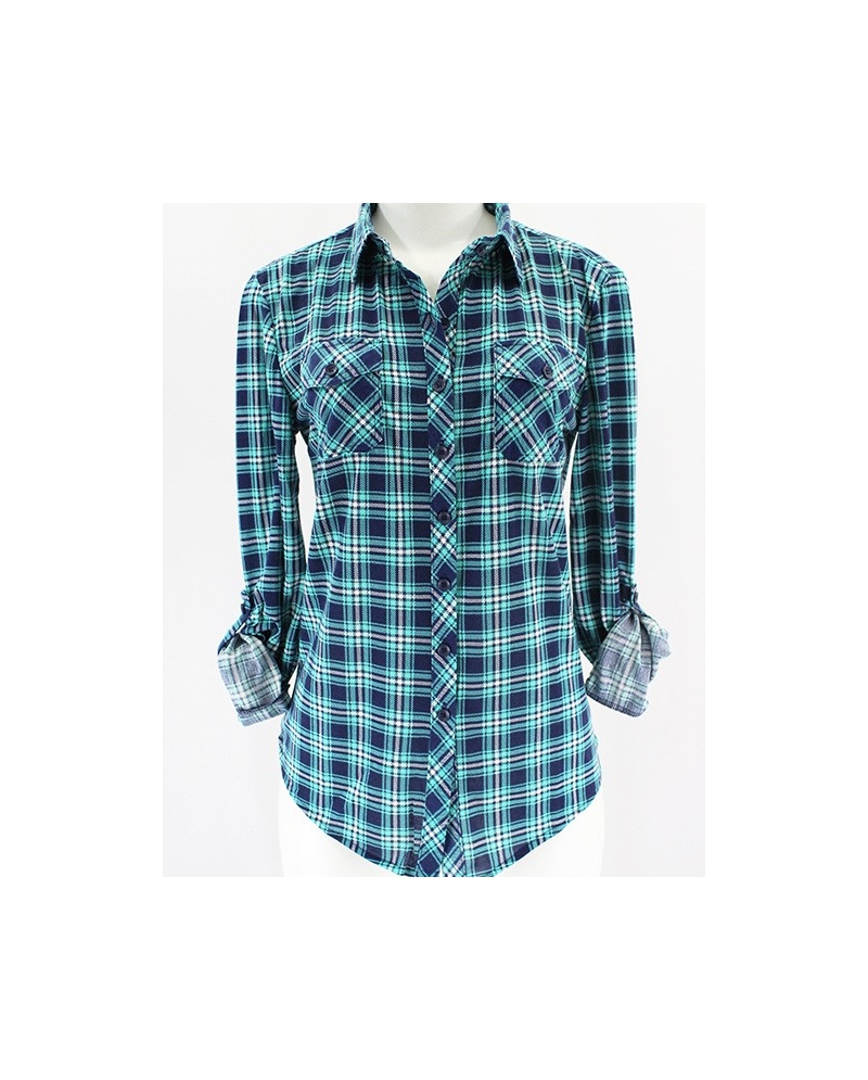 mint plaid shirt