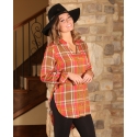 Wrangler® Ladies' Y Neck Tunic Plaid