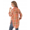 Wrangler® Ladies' Y Neck Tunic Plaid