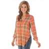 Wrangler® Ladies' Y Neck Tunic Plaid