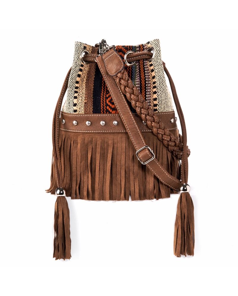 fringe bucket purse