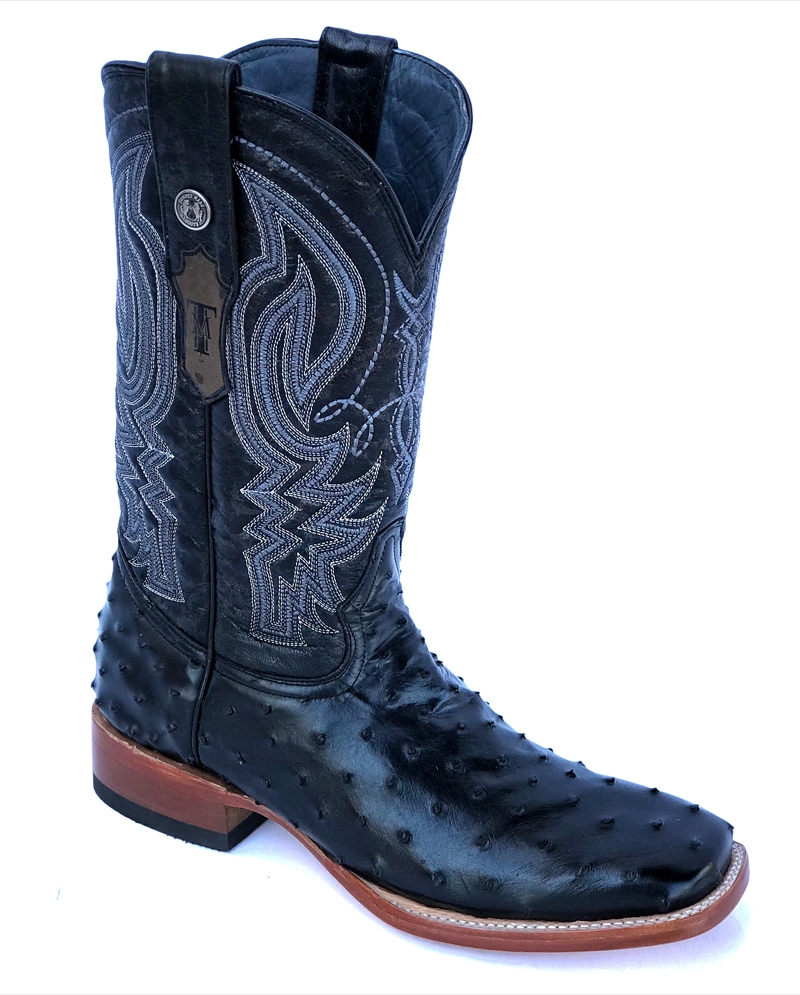 blue ostrich cowboy boots