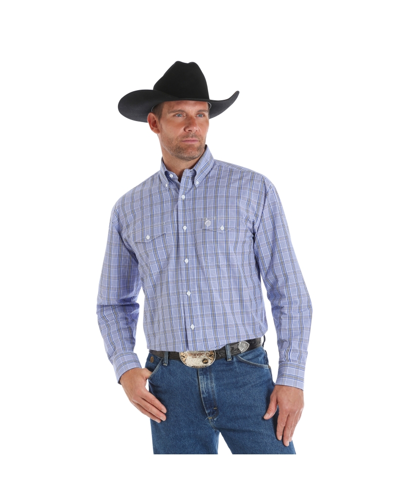 George Strait® Men's Long Sleeve Plaid Shirt - Big & Tall - Fort Brands