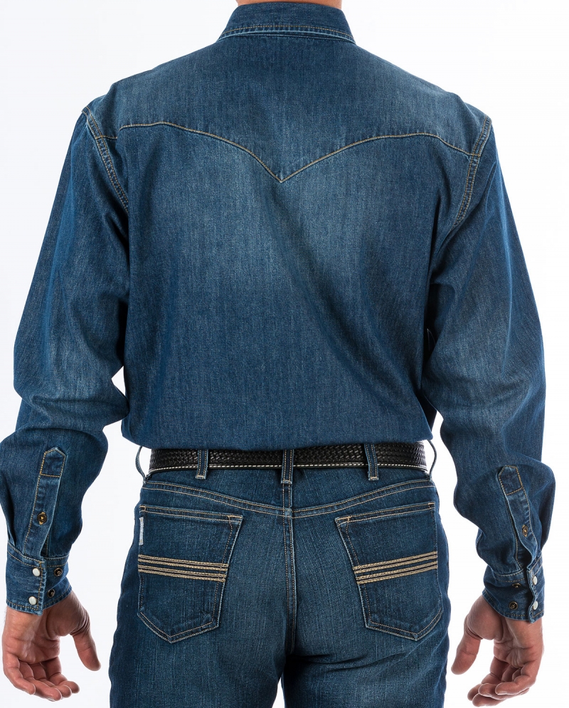 Buy Spykar Mid Blue Cotton Slim Fit Denim Shirt for Mens Online @ Tata CLiQ