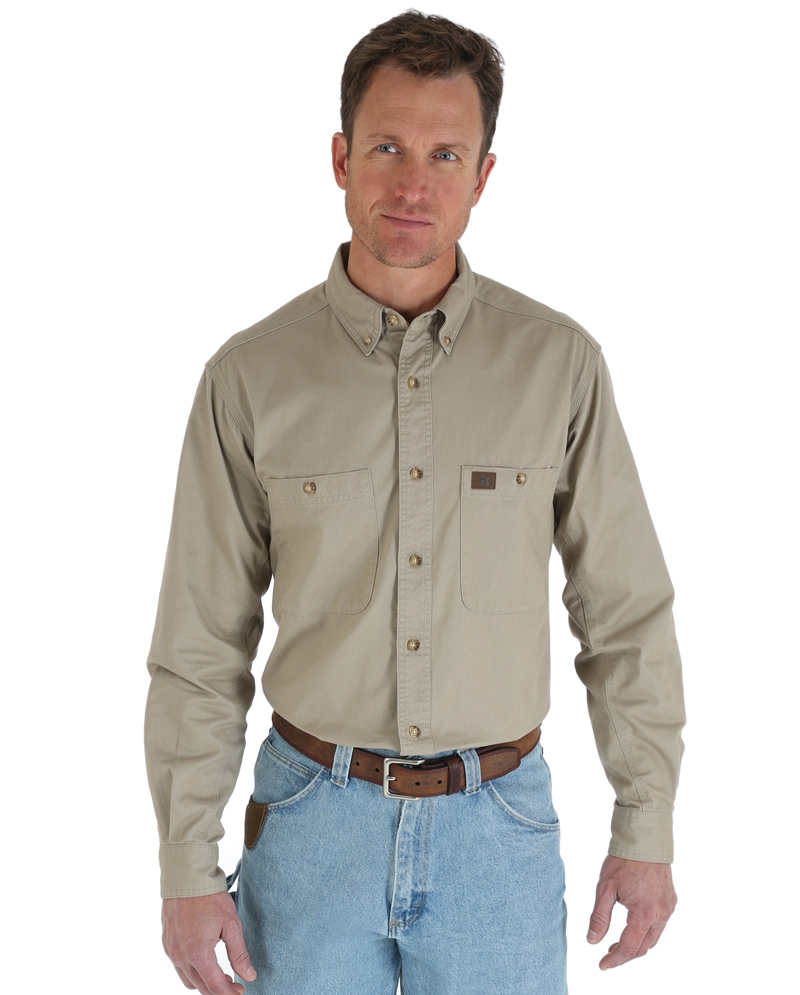 Riggs Workwear® By Wrangler® Men's Twill Long Sleeve Workshirt ...