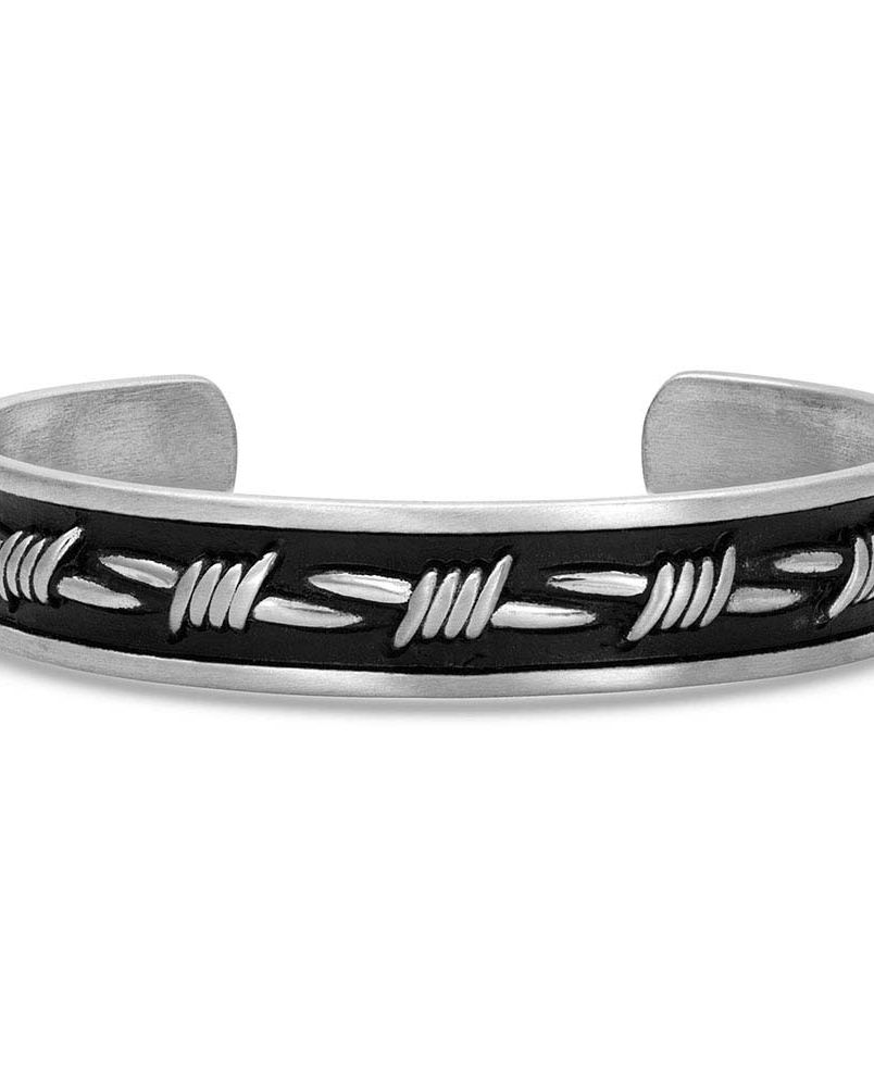 Men's Barb Wire Cuff Bracelet Stainless Steel