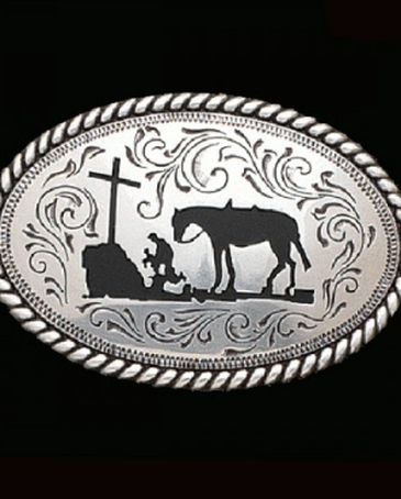 Nocona Belt Co. Boys Cowboy Prayer Buckle