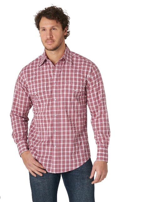 wrangler men's wrinkle resistant shirt