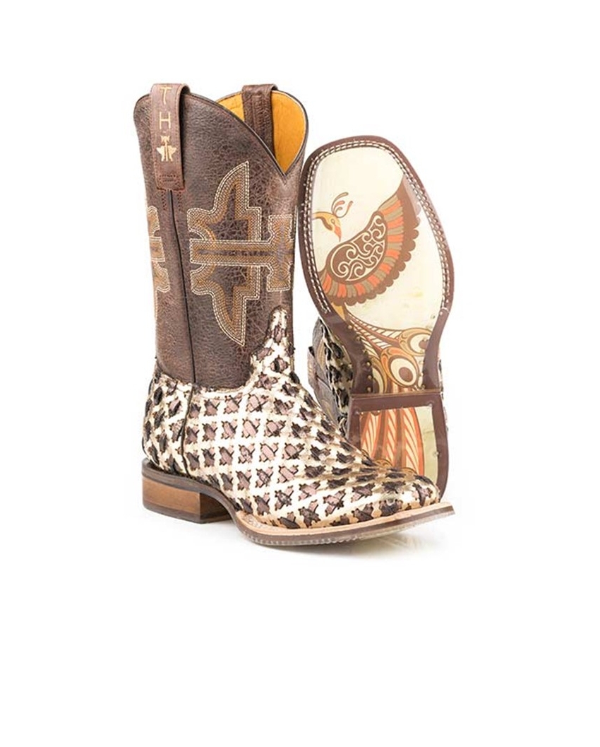 Tin Haul Ladies 3D Cross Peacock Boot