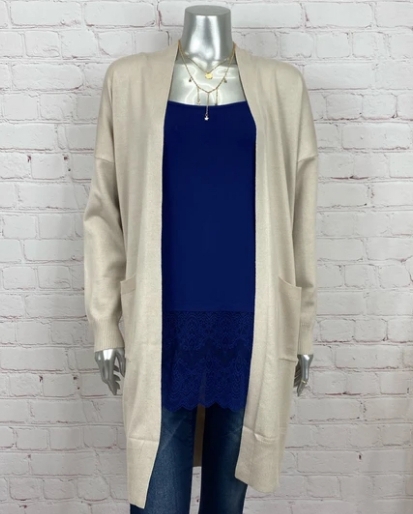 ladies oatmeal cardigan