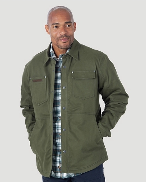 mens twill shirt jacket