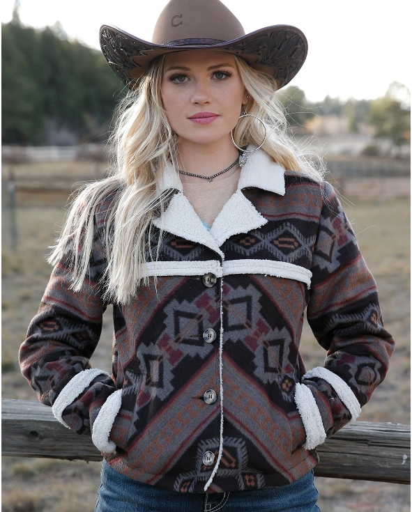 ladies sherpa trucker jacket