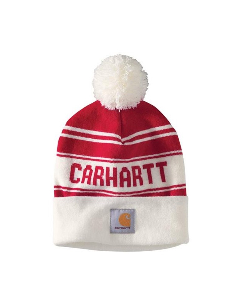 Carhartt® Ladies' Pom Pom Cuffed Logo Beanie - Fort Brands
