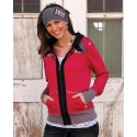 Cruel® Ladies' Chevron Fleece Zip Hoodie