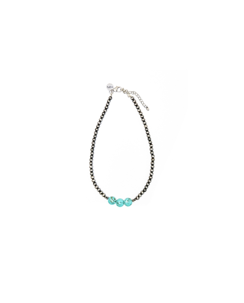 West & Co.® Ladies' Navajo Pearl Turq Beaded Nc - Fort Brands