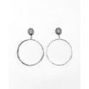 West & Co.® Ladies' Hammered Hoop Earring