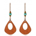 Ladies' Bohemian Bead Vintage Handmade Natural Wooden Earrings