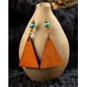 Ladies' Bohemian Bead Vintage Handmade Natural Wooden Earrings