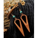 Ladies' Bohemian Bead Vintage Handmade Natural Wooden Earrings