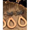 Ladies' Bohemian Bead Vintage Handmade Natural Wooden Earrings