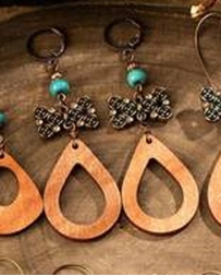 Ladies' Bohemian Bead Vintage Handmade Natural Wooden Earrings