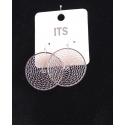 Just 1 Time® Ladies' Silver Web Circle Earrings