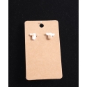 Just 1 Time® Ladies' Tan & White Cow Earrings