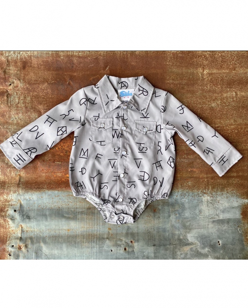 Shea Baby Infant /Todder Desert Sky Pearl Snap Onesie/Shirt - Size 6/12 - Eli's Western Wear