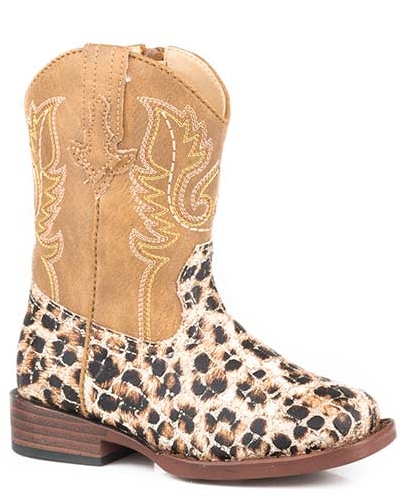 Leopard print toddler boots best sale