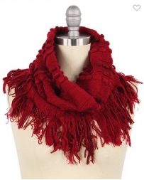 Ladies' Burgundy Tube Scarf