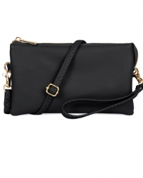 Ladies' Faux Leather Black Crossbody