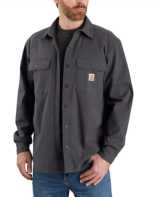 Carhartt Men s Fleece Lined RF Canvas Shirt Jac Big and Tall Fort Brands