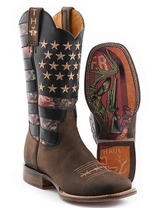 Tin haul 2025 american flag boots