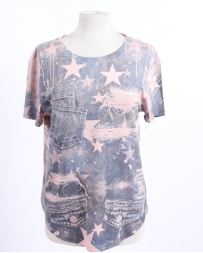 Ladies' Vintage Denim Star Tee