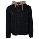 Hooey® Men's Black Denim Jacket W/Hood