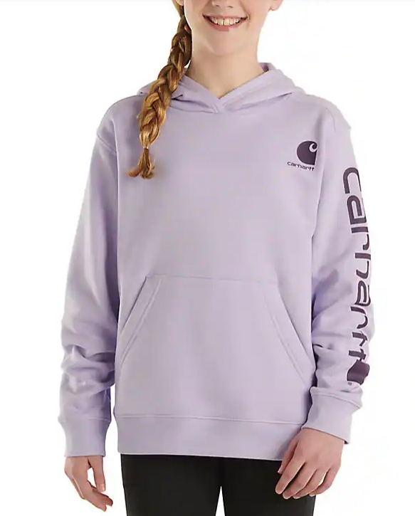 Carhartt Girls Long Sleeve Logo Hoodie Fort Brands