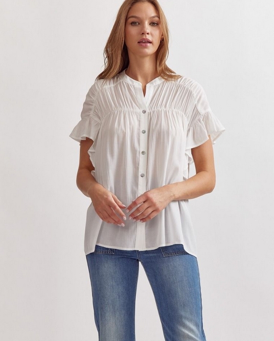 Front ruffle top online